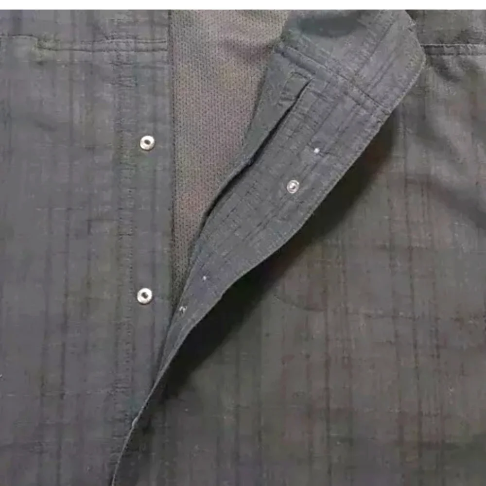 5.11 Tactical Vented Camp Shirt Men 2X Black Snap Button Biker Military Gorp